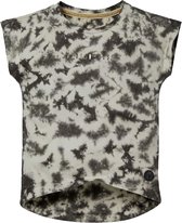 Levv shortsleeve Nindy shirt staal grijs ty dye print voor meisjes - maat 104