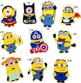 Minions-10 delige set -stof & strijk applicatie