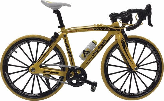 Scheiden ontrouw Nadruk wielrenfiets miniatuur tour de France fiets geel racefiets race fiets |  bol.com