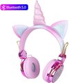 foto van Unicorn Koptelefoon – Bluetooth 5.0 – Nieuwste Collectie – Koptelefoon – Headset Eenhoorn – Eenhoorn Koptelefoon – Meisjes Koptelefoon - Nok Nak – Meisjes Speelgoed – Meisjes Cadeau