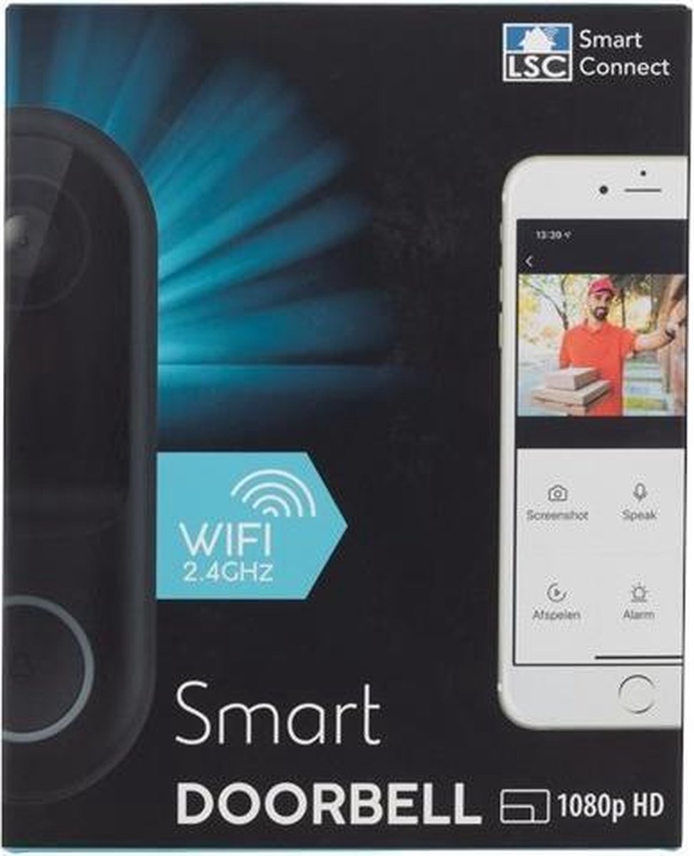Ring Deurbel - Smart Connect Video-Deurbel - met Camera 1080p Full HD - Wi-Fi 2.4GHz - Smart Connect Video Doorbell