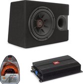 JBL Subwoofer Pakket – JBL S2-1224SS Gepoorte Behuizing + JBL STAGE A3001 Versterker+ Necom CK-J10 Kabelset - 1100W MAX - 275W RMS