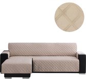 Moorea Chaise Longue Links - Bankbeschermer - 240cm breed - Beige - Vochtafstotend - Twee kanten te gebruiken - OekoTex keurmerk