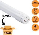 Proventa Longlife LED TL lampen 90 cm - incl. starter - Koel wit 6500K - 4 x LED TL buis 90 cm