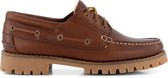 Travelin' Plymouth Dames - Leren Moccasins met veter - Boot schoen - Bruin Leer - Maat 41