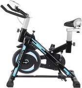 SOUTHWALL Hometrainer fiets – fitness fiets – met monitor – L101xB50xH95 cm – zwart/blauw