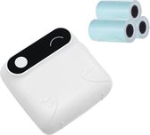DrPhone PiX Pro + 3 Rollen Blauw - Via Smartphone Afdrukken - Bluetooth Printer - Draagbare Mini Printer - 57mm Label - Kinderen / Kantoor - Wit