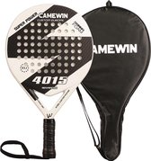 CAMEWIN Padel Racket – Wit – inclusief Opberghoes - Padelracket