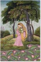 Graphic Message - Schilderij op Canvas - Vrouw India - Indiaas - Azië - Oosters - Print Woonkamer