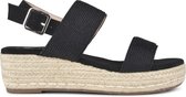 POSH by Poelman CETO Dames Sandalen/Espadrilles - Zwart - Maat 40