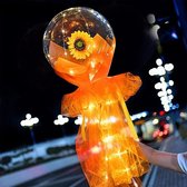 Moederdag cadeautje-Moederdaggeschenk-Moederdagcadeau-1 bloem Led lichtgevende ballon bloemboeket