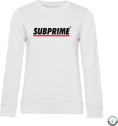 Subprime - Dames Sweaters Sweater Stripe White - Wit - Maat M