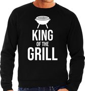 King of the grill bbq / barbecue sweater zwart - cadeau trui voor heren - verjaardag/Vaderdag kado L