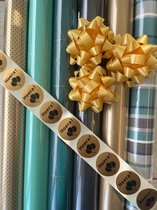 Cadeaupapier Pakket Goud Groen Berlijn- Breedte 70 cm - 2m lang