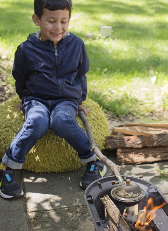 Kikkerland Huckleberry Popcorn maker - Maak je eigen popcorn - Popcornpan - Kampvuur - Buitenspeelgoed - Buitenspelen - Kamperen van Kikkerland — afbeelding 3