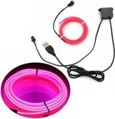 EL Wire - USB - 3 Meter - Roze
