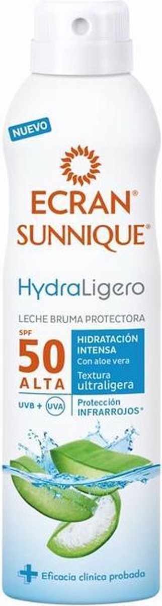 Zonnebrand Spray Sunnique Hydraligero Ecran Spf 50 (250 ml)