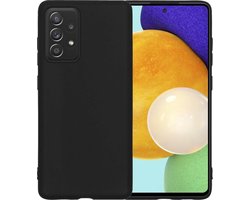 Hoesje - Geschikt voor Samsung Galaxy A52 - Sterk & Shockproof - Hoes Cover - Siliconen Case - Telefoonhoesjes - Zwart