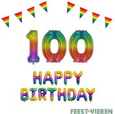 100 jaar Verjaardag Versiering Pakket Regenboog