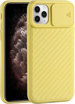 GSMNed – iPhone 11 pro Max Geel  – hoogwaardig siliconen Case Geel  – iPhone 11 pro Max Geel  – hoesje voor iPhone Geel  – shockproof – camera bescherming