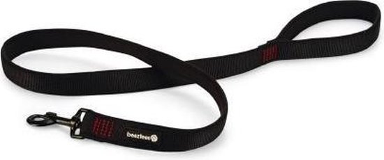 Beeztees Parinca Premium - Hondenriem - Nylon - Zwart - 120 cm x 25 mm