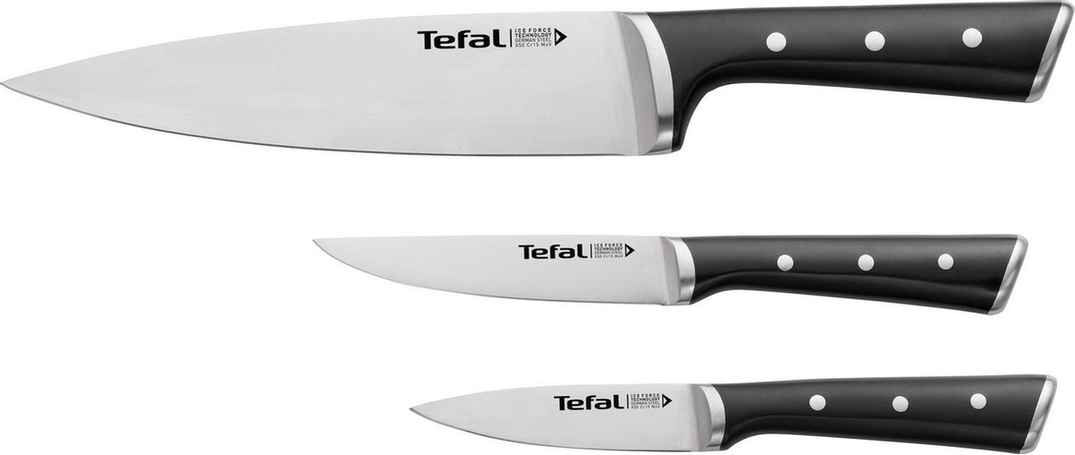 Bol.com Tefal Ice Force Messen - Set van 3 Schilmes Chefmes en groente/fruitmes aanbieding