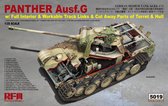 1:35 Rye Field Model 5019 PANTHER Ausf. G w/ full interior -cut away Plastic Modelbouwpakket