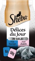 Sheba Delices du Jour in Gelei Katten Natvoer - Zalm & Tonijn - 36 x 50 gr