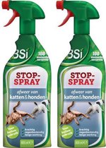 BSI Stop-spray Afweermiddel Tegen katten en honden - 2 x 800 ml