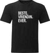 T-Shirt - Casual T-Shirt - Fun T-Shirt -  BFF - Vriendin - Beste.Vriendin.Ever. - Zwart - Maat S