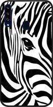 ADEL Siliconen Back Cover Softcase Hoesje Geschikt voor Samsung Galaxy A20s - Zebra Wit