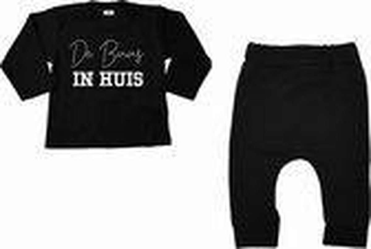 Babypakje-geboortepakje-De baas in huis-Maat 56-zwart-wit | bol.com
