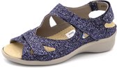 Durea Dames Sandaal 7376-8177 Blauw/print - Wijdte K - Maat 5