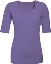 MOOI! Company - Dames T-shirt Joyce - mouwtje tot de elleboog - Aansluitend model - Kleur Purple - XXL