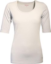 MOOI! Company - Dames T-shirt Joyce - mouwtje tot de elleboog - Aansluitend model - Kleur Ecru - XXL