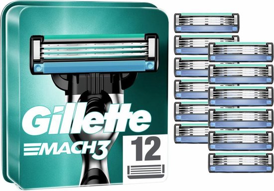 Gillette Mach 3 - Lames de rasoir - 12 pièces - Value Pack | bol.com