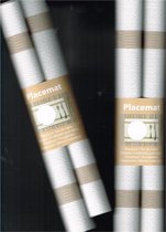 oprolbare placement / wit bruin / 4 x / handwas / 80% PVC / 20% polyester