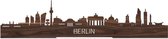 Standing Skyline Berlijn Notenhout - 40 cm - Woondecoratie design - Decoratie om neer te zetten - WoodWideCities