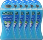 Palmolive Douchegel - Feel The Massage - 6 x 250 ml - Met Lichte Scrub - Voordeelverpakking