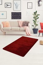 Nerge.be | Milano Red 70x120 cm | %100 Acrylic - Handmade | Decorative Rug | Antislip | Washable in the Machine | Soft surface