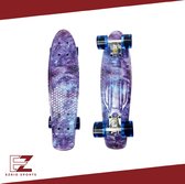 Penny Board - Pennyboard - Skateboard - Long Board - Cruiser Skate Board - Penny Board pour Filles et Garçons - Violet - 22 pouces