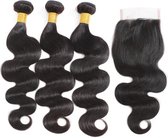 Frazimashop -Indiaan Remy weave - 20 inch donkerbruine golf extensions hair- 1 stuks menselijke haren bundels