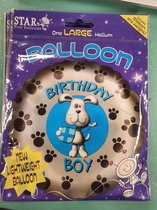 Ballon verjaardag jongen 45 cm, star