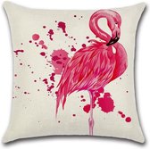 Kussenhoes Flamingo - Linnen - 45x45cm