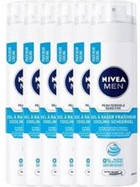 Nivea Men Cooling Scheergel Sensitive Voordeelverpakking 6 x 200 ml