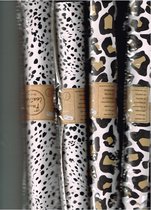 imitatie leer 2 varianten/ 4 stuks / 30x42 cm / met schaar 20.5 cm