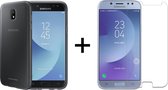 Samsung J5 2017 Hoesje - Samsung galaxy J5 2017 hoesje zwart siliconen case hoes cover hoesjes - 1x Samsung J5 2017 screenprotector
