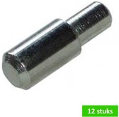 Support d'étagère d'armoire TQ4U | métal | taille de foret Ø 5 mm | longueur 12 mm | galvanisé | 12 STUKS