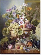 Graphic Message - Schilderij op Canvas - Stilleven met Bloemen en Vruchten - Eelke Jelles Eelkema