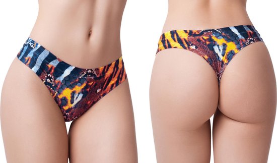 Memème - Go Wild Tiger - String sans coutures - Taille L.